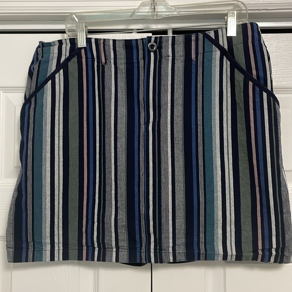 GUC Christopher & Banks Women's Petite Striped Skort Multicolor Size 16P skort